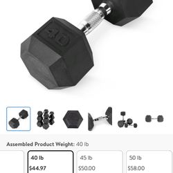 40 Pound Dumbbell Weight 