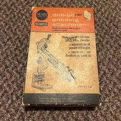 Vintage Sears Craftsman Drill Bit Grinding Attachment