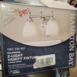 2 Light Vanity ,CHROME FINISH