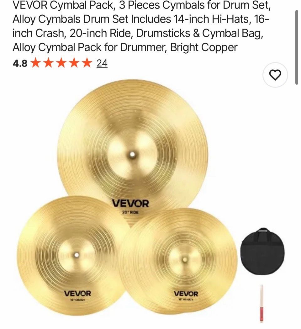 Cymbals for drums