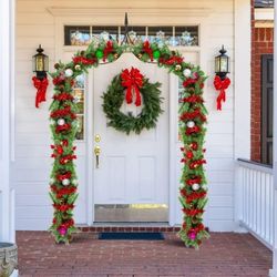 Outdoor Metal Garden Arch 9ft, Garden Steel Gothic Arbor Trellis, Black, NEW 
