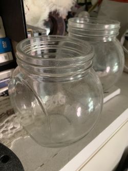 2 Medium Glass Jars