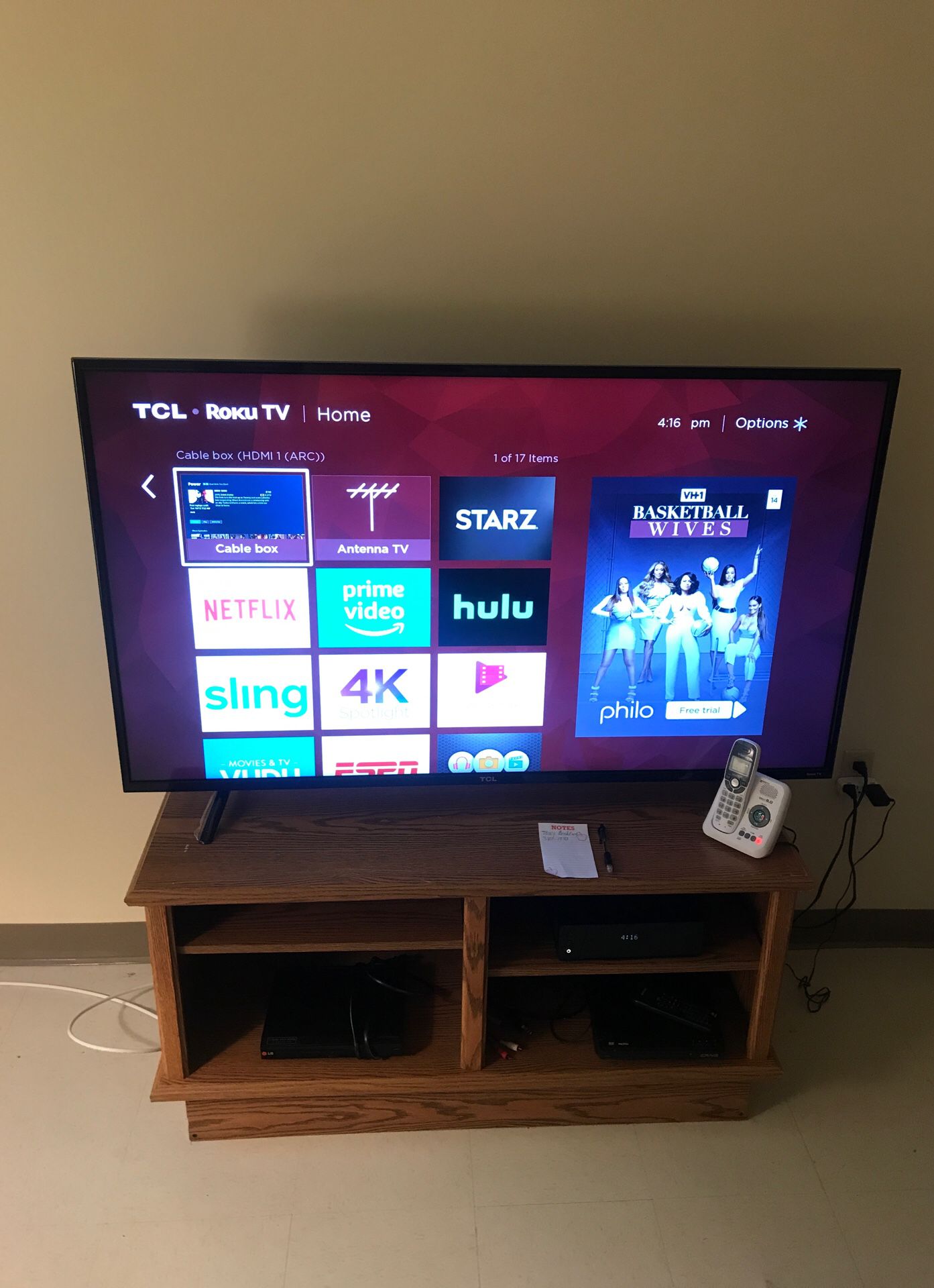 TCL ROKU TV 4K 55” SMART TV Plus TV stand included a$200 values