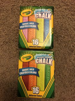 Crayola washable sidewalk chalk. 16 colors