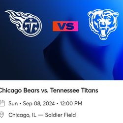 4 Chicago Bears Tickets Vs Tennessee Titans 