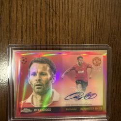 Topps Chrome Ryan Giggs Red Auto Out Of 5