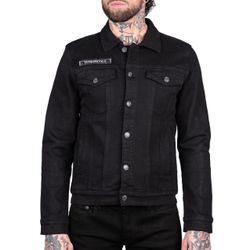 Wornstar Black Denim Jacket Large 