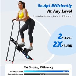 Stair Stepper for Home Gym Exercise, New Version Stairmaster for Full-Body Workout, Compact Folding Stair Climber