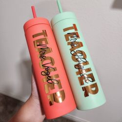 Skinny Tumbler Personalized TEACHER Tumbler Teacher Gift Christmas Custom Tumbler Last Minute Gifts