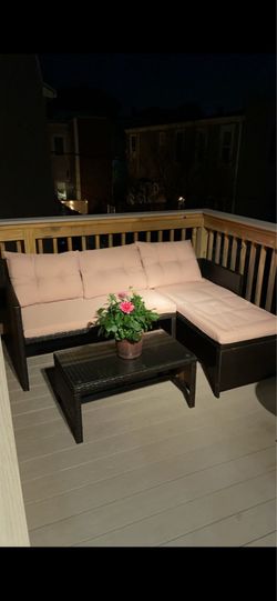 Shintenchi Outdoor Patio Furniture Set: sofa couch and table