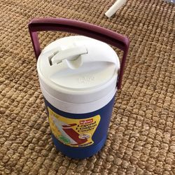 Igloo 1 Gallon Water Jug Beverage Cooler Blue /White vintage