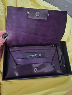 MASELL EGGPLANT GENUINE LEATHER WALLET