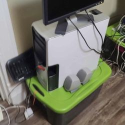 Dell Desk Top Computer & All Black IBM Desk Top