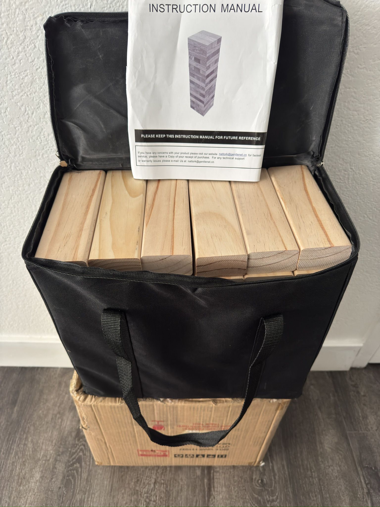 Giant Jenga Game with Case, NEW