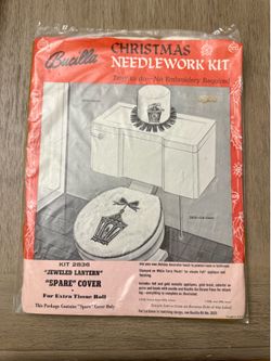 Vintage Bucilla Needlework Kit 2468 Jeweled Ornament Spare Cover Circa 1970's