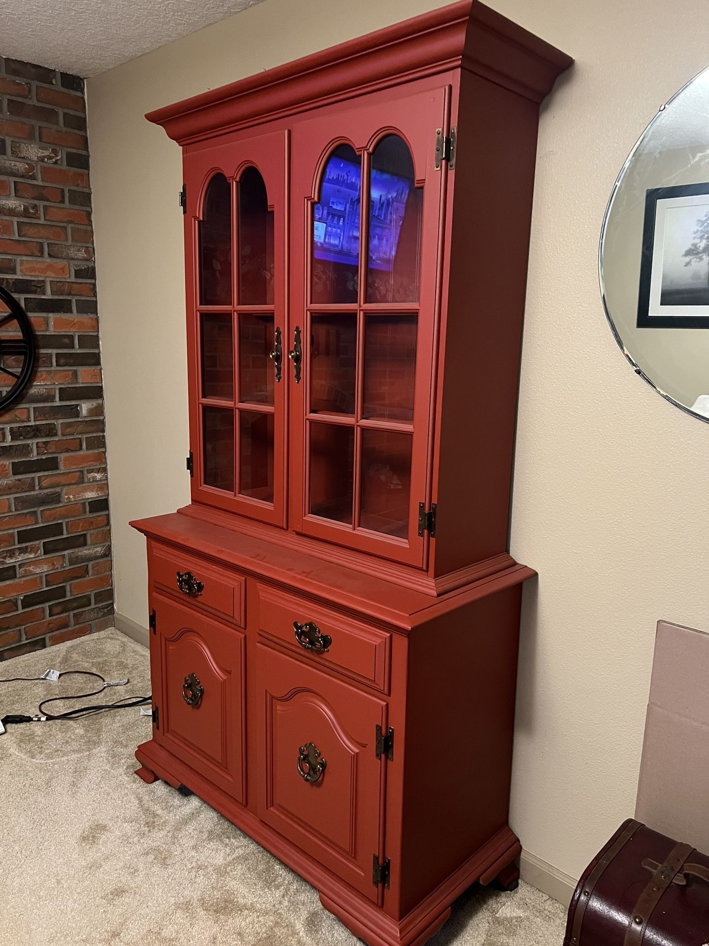 Antique 2 Piece China Hutch