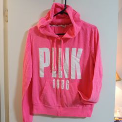 Victorias Secret Pink Zip Up Sweatshirt Size S