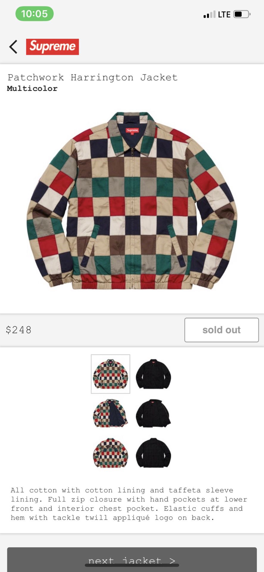 Supreme patchwork jacket for Sale in Lakewood Village, TX - OfferUp