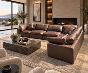 Restoration Hardware Leather Cloud Couch