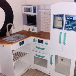 Wooden Play Kitchen $30