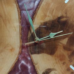 Epoxy Resin Wood Clock Hand Made Echo A Mano 