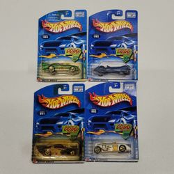 Lot Of 4 Vintage 2001 Hot Wheels MOTU He-Man  Diecast Metal Cars Scale 1/64 Mattel