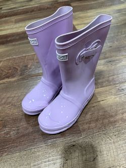 Amoji Kids Rain Boots Lavender