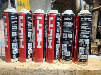 6 pack Hilti door and window foam sealer