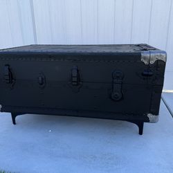 Antique Custom Steamer Trunk Coffee Table