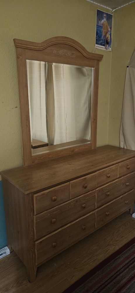 Dresser With Mirror And Matching Nightstand