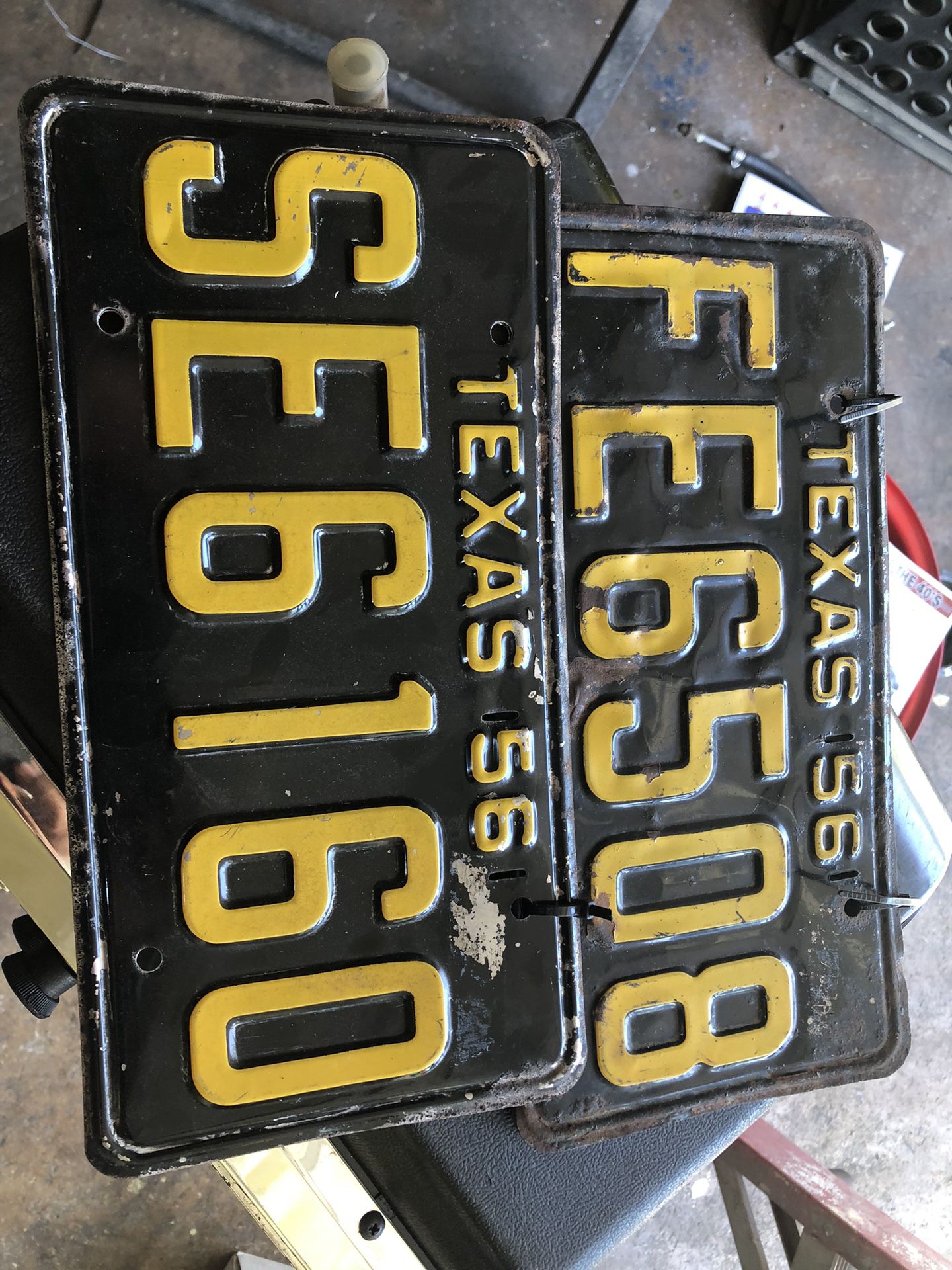 1956 Texas License Plates