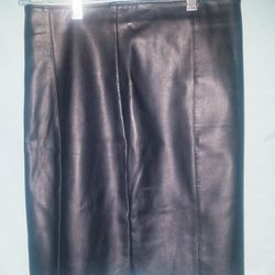  Black Express Pleather Mini Skirt Size 2 Excellent Condition 