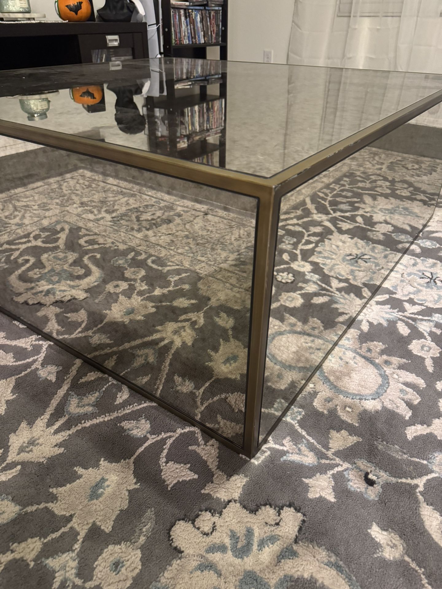 Lana Mirrored Coffee Table - 48” X 48” X 18”