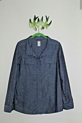 Patagonia Organic Cotton Gray Long Sleeve Shirt Women's 8