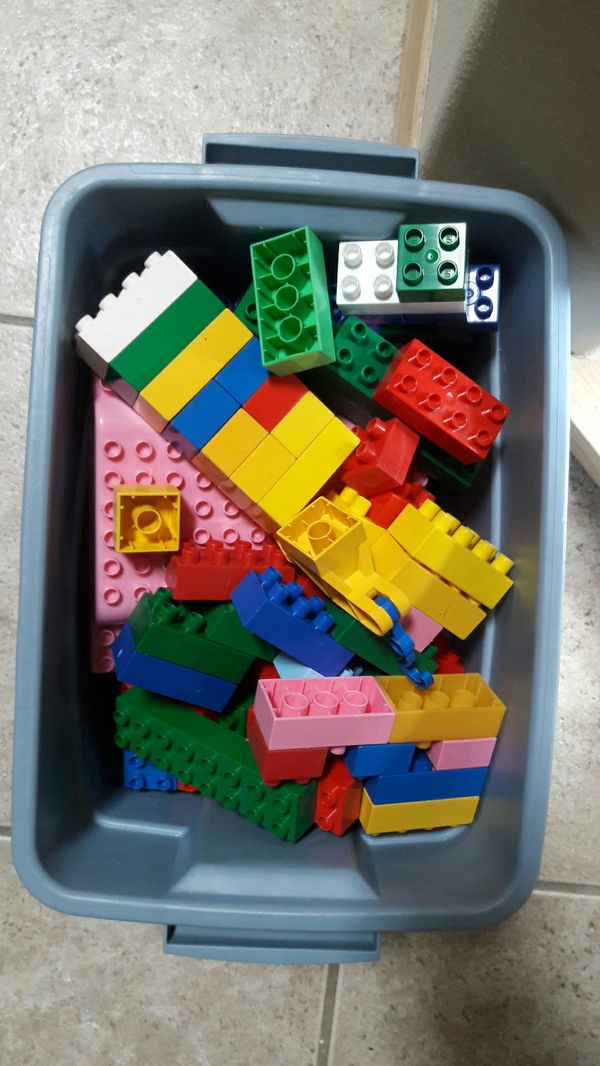 Large Lego blocks LEGO brand (Duplo) and A set of mega blocks...duplo