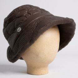 NWOT UGG Quilted Puffer Bucket Hat Chocolate Brown One Size