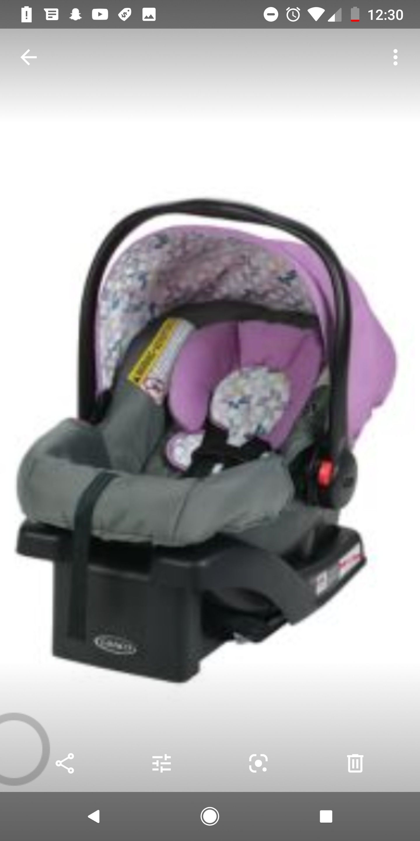 Graco click connect verb carseat in color Perry