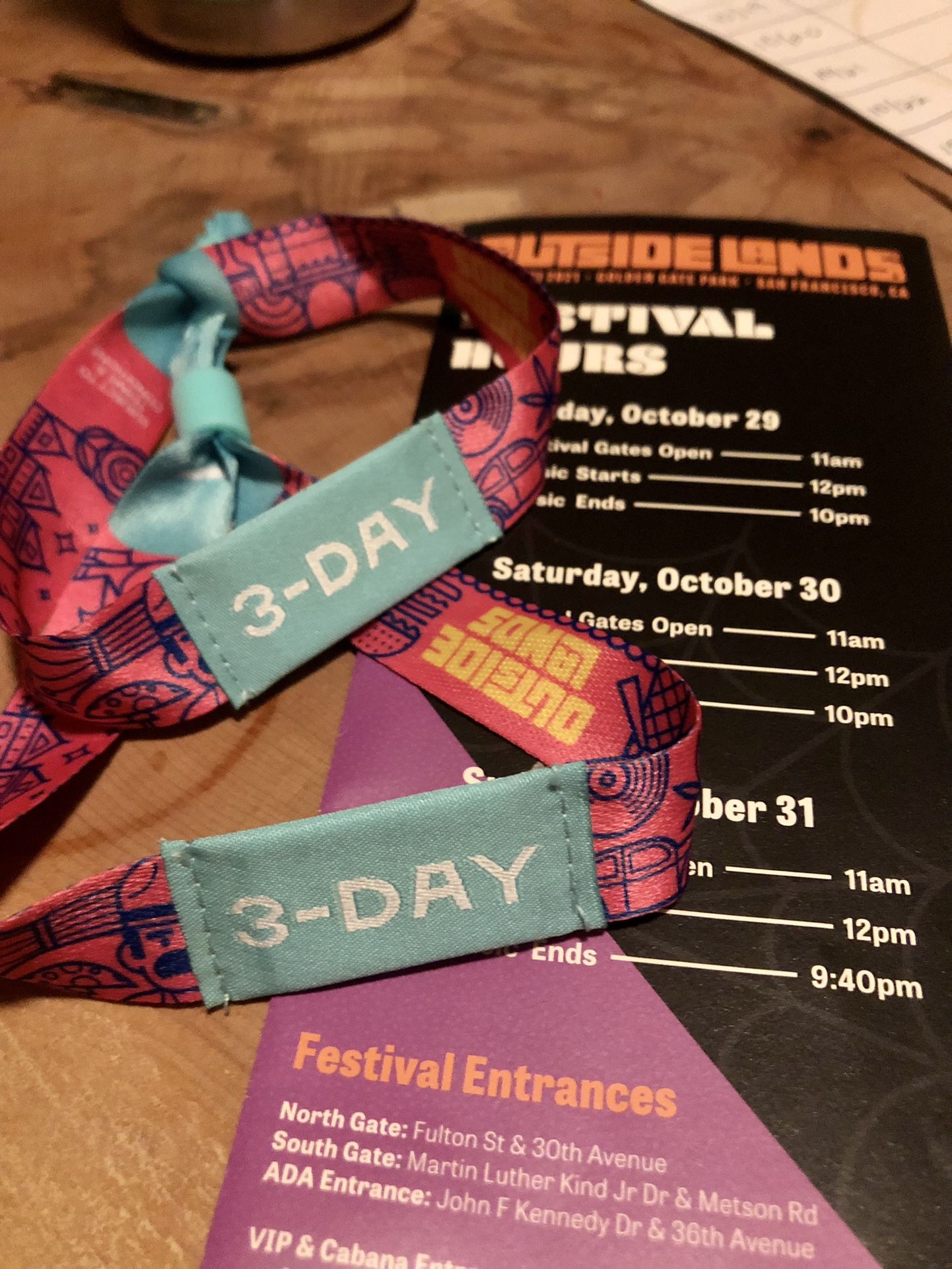 TWO 3-day Outside Lands Tickets 