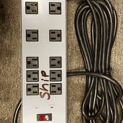 Commercial Electric 15 ft. 10-Outlet All Metal Surge Protector