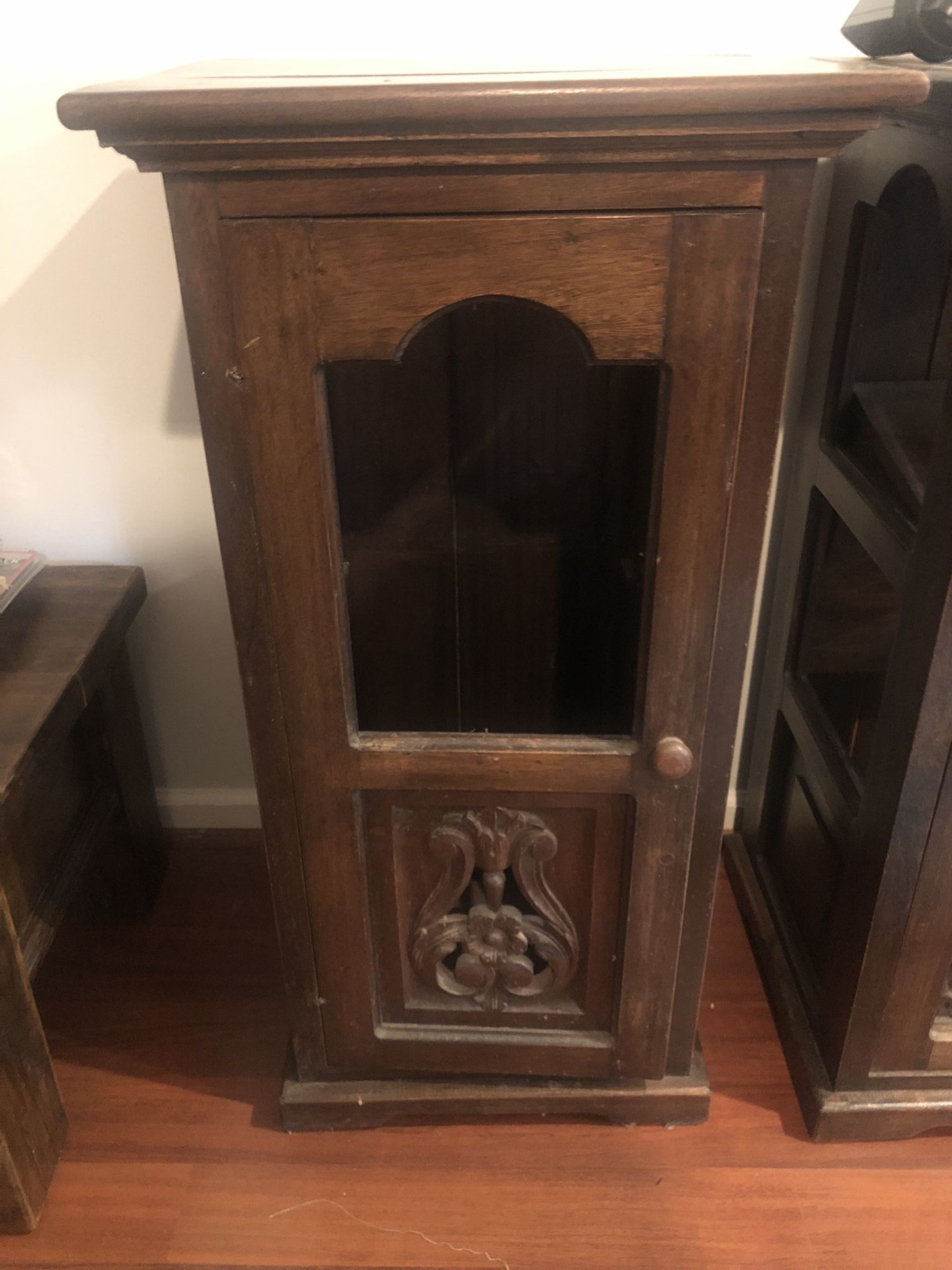 Tall End Tables With Storage Wood 