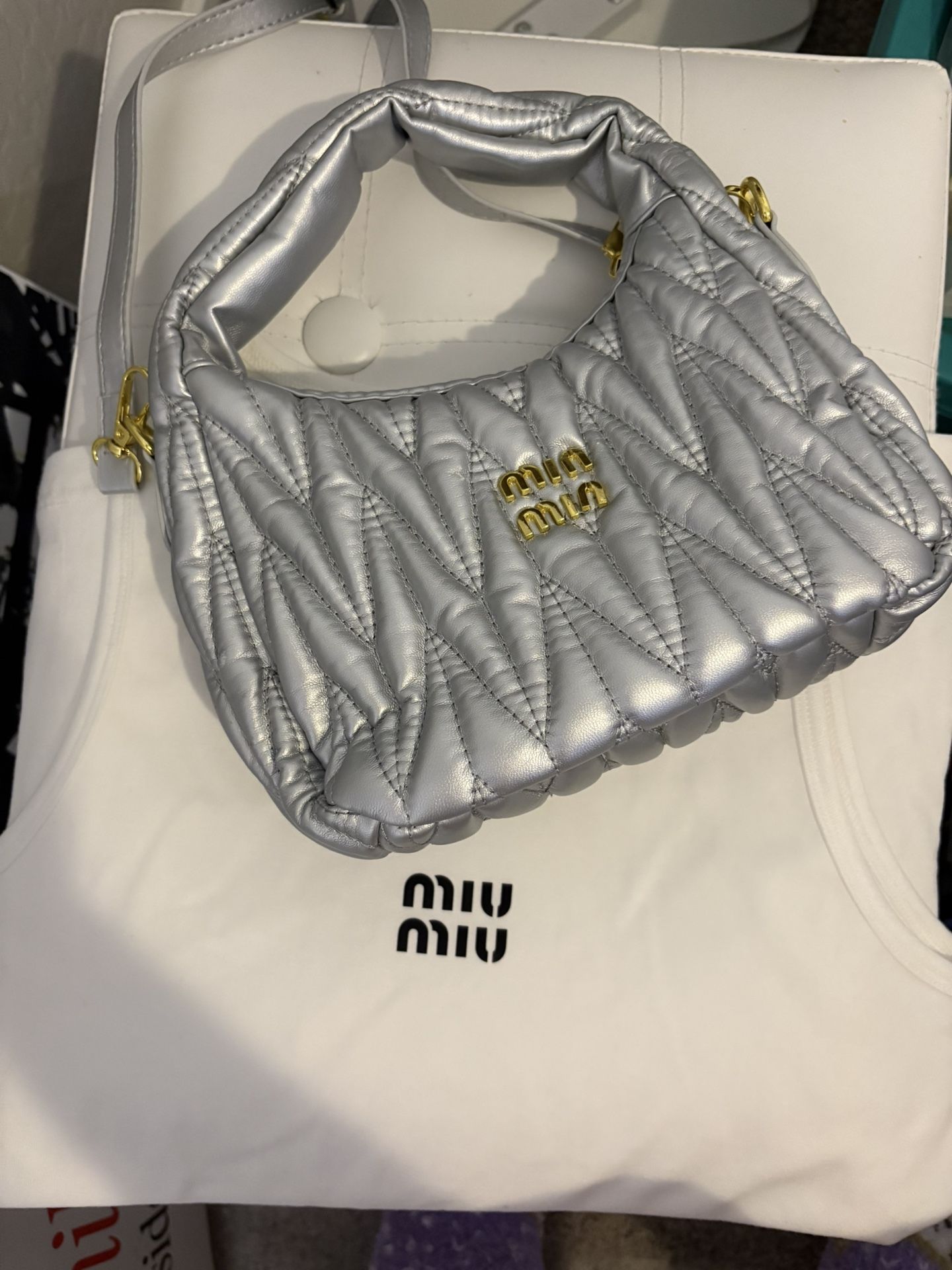 Mini Silver Crossbody With Tank Top