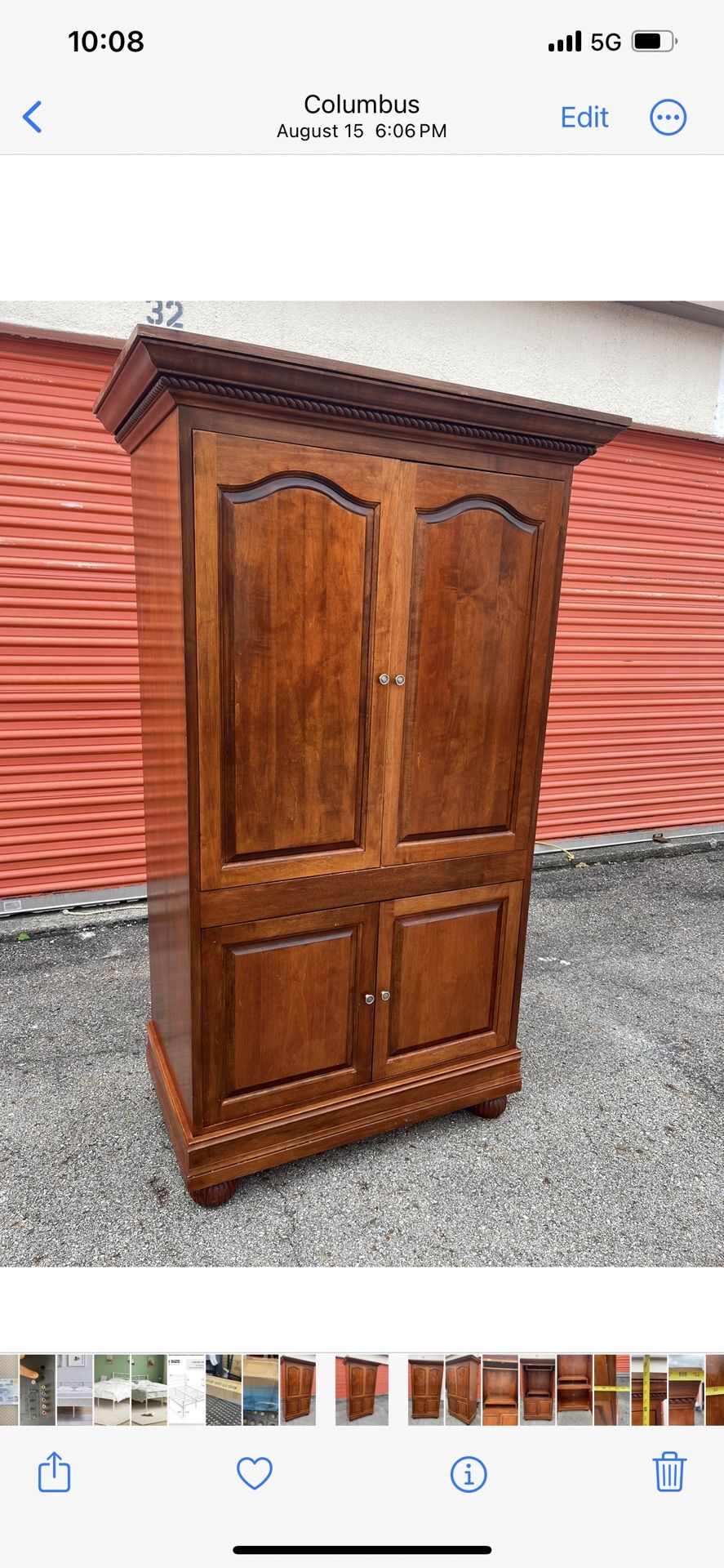Wood Bedroom Cabinet Armoire, Or Dresser
