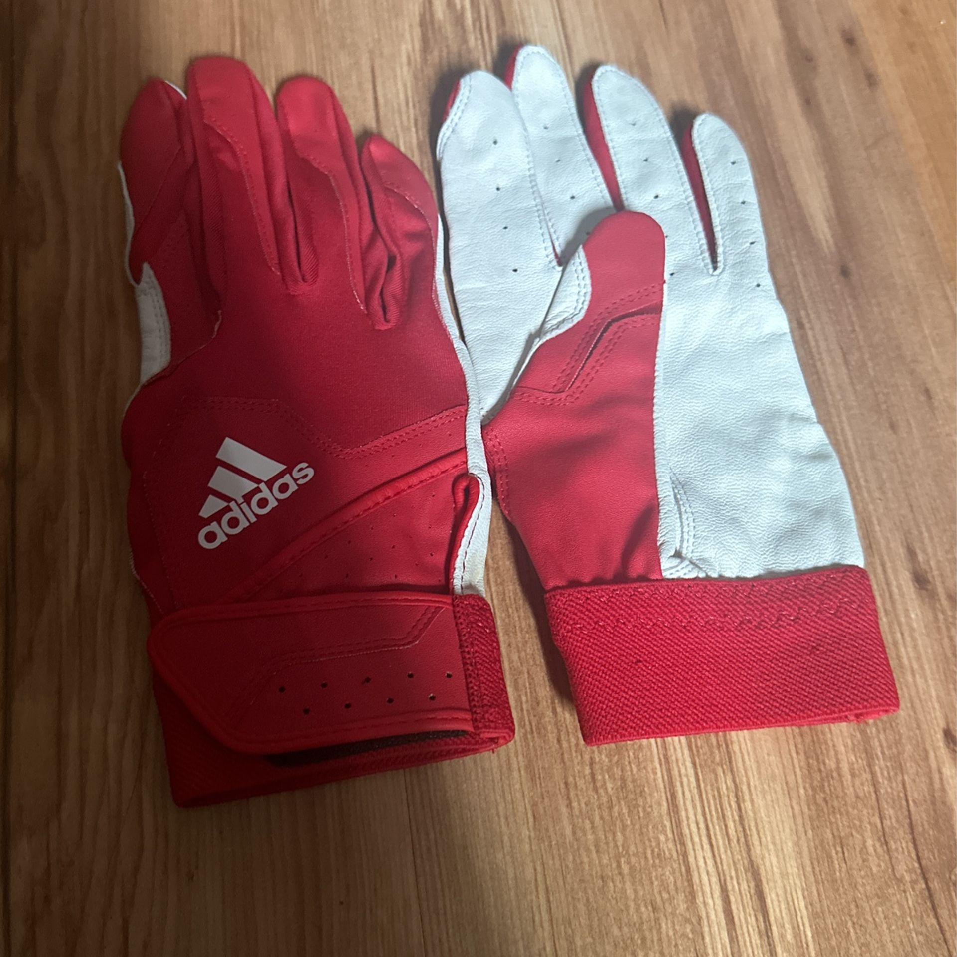 Adidas Red Baseball Batting Gloves