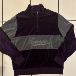Supreme 2017 Fall/Winter “Velour Half Zip Pullover”