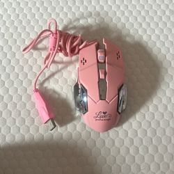 Pink USB Gaming Mouse