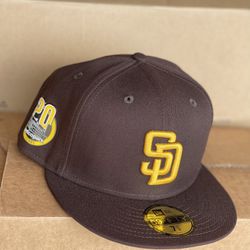 New Era San Diego Padres Fitted 59Fifty Hat 20th Anniversary Petco Patch Edition 5950 Cap