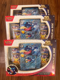 Pokémon Greninja ex Box 30th Celebration – Lot of 3