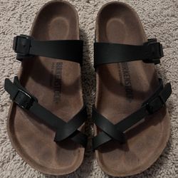 Birkenstock Thong Black Sandal Sz 38 EU / 7-7.5