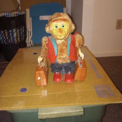 Antique Battery Operated Monkey Toy