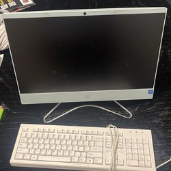 One in one desktop computer and keyboard